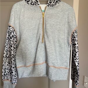 Kids Gray and Black Patterned Hoodie